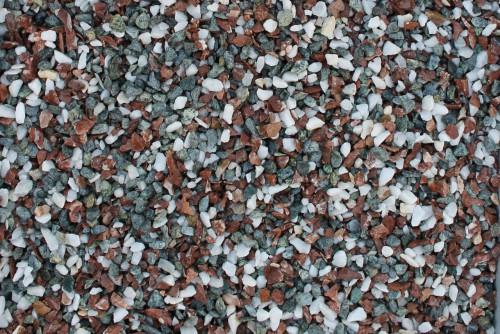 Щебень крошка микс (белый-зеленый-розовый) фр. 5-10 мм